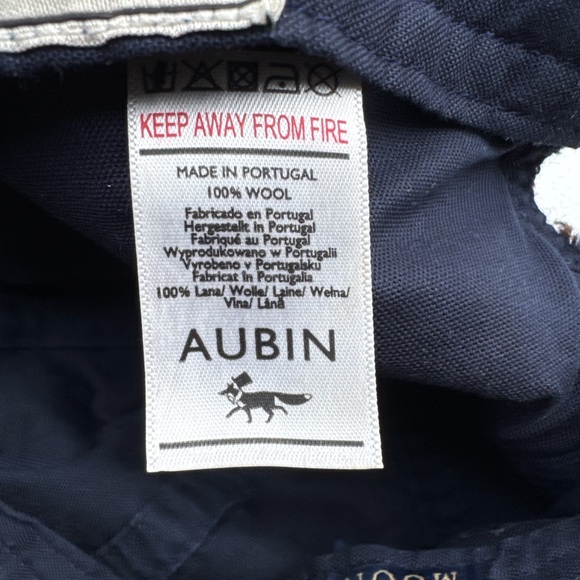 AUBIN 100% Irish Wool Men's tweed Cap with Red Logo - Picture 6 of 7